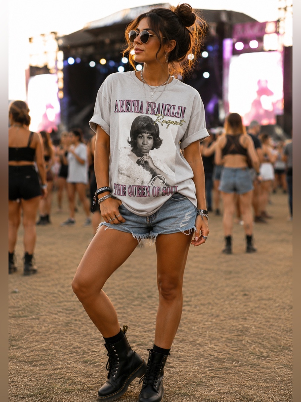 Aretha Franklin Respect Queen of Soul Tee T-Shirt Medium New With Tags